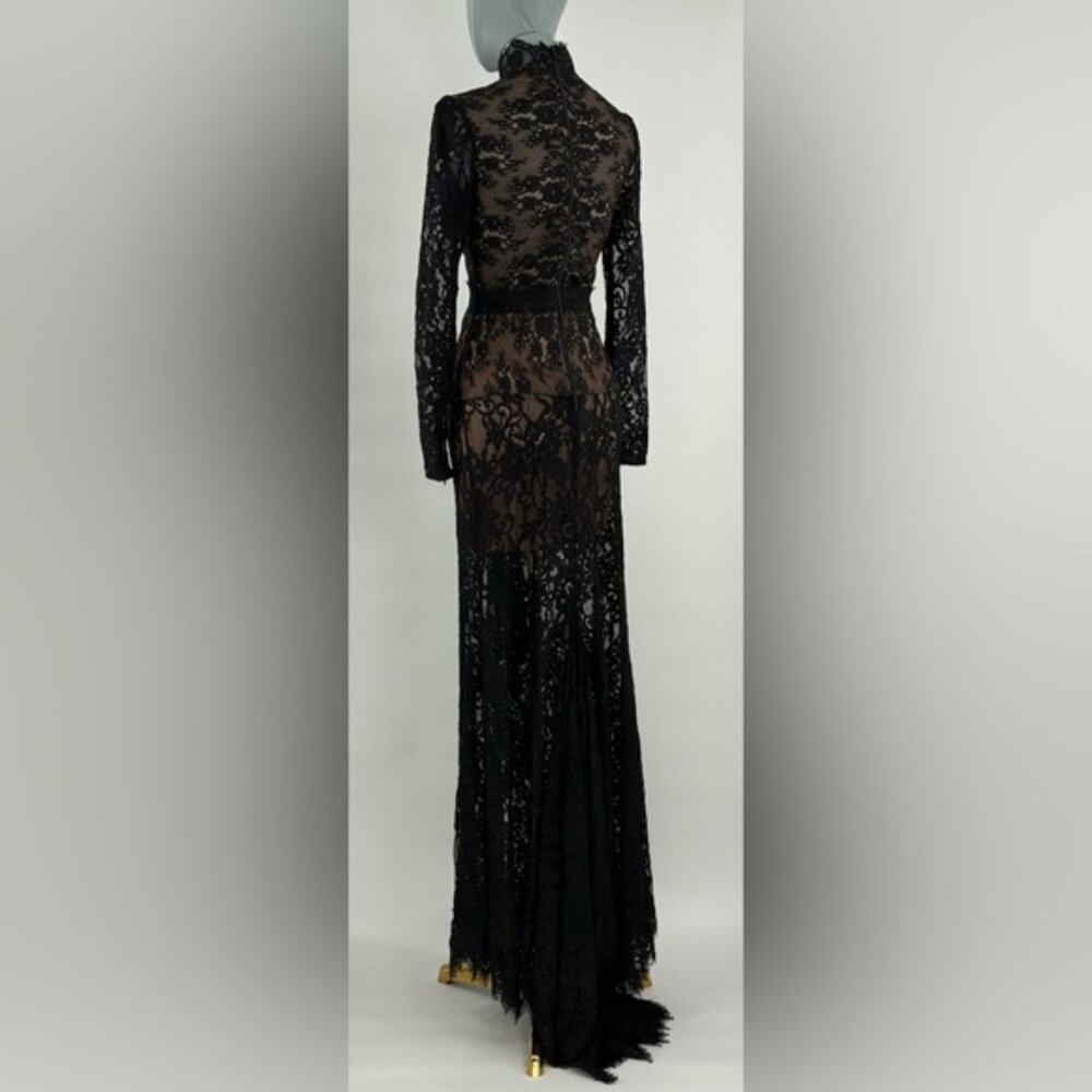 🆕 BRONX & BANCO 🧿 NWOT Eleanor Black Lace Cut Out Gown, Sz XS US 2 - Picture 10 of 16